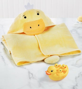 Elegant Baby Ducky  Bathtime Gift Set