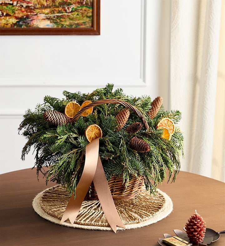 Fresh Evergreen Basket