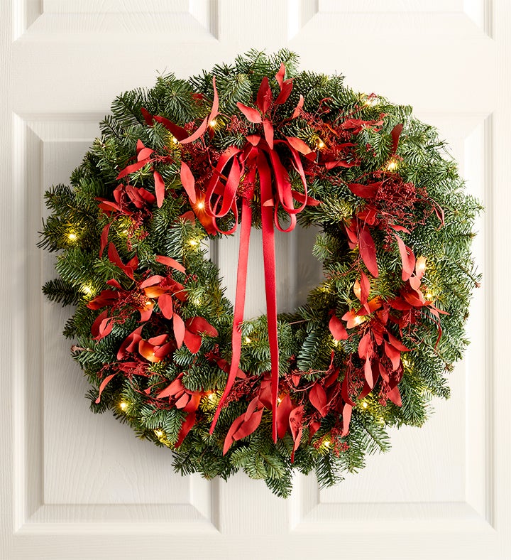 Fresh Evergreen Christmas Wreath-20"