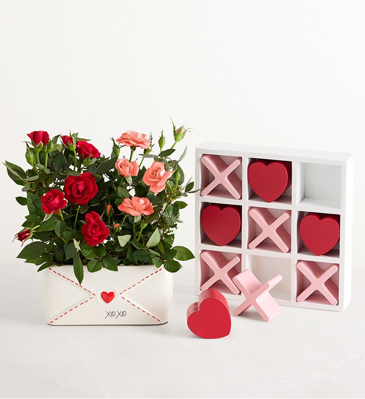 Valentine's Love Note Mini Roses