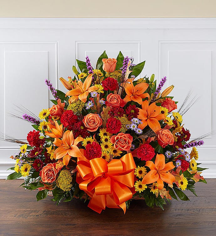 Thoughts & Prayers™ Fireside Basket in Fall Colors