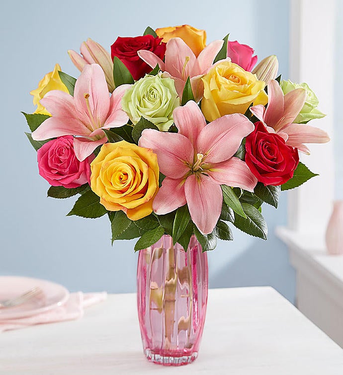 Fair Trade Certified Rainbow Rose & Lily