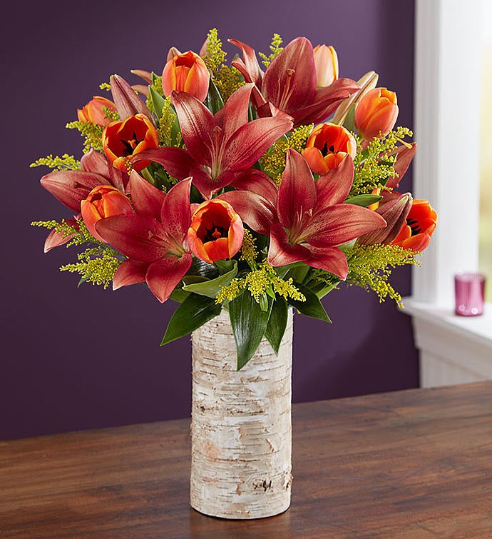 Fall Tulip & Lily Bouquet