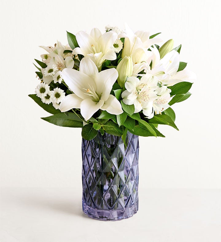 White Lily Bouquet for Sympathy
