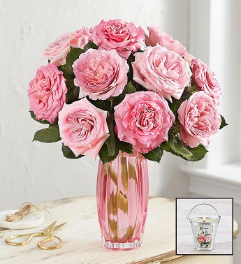 English Garden Rose Bouquet Pink