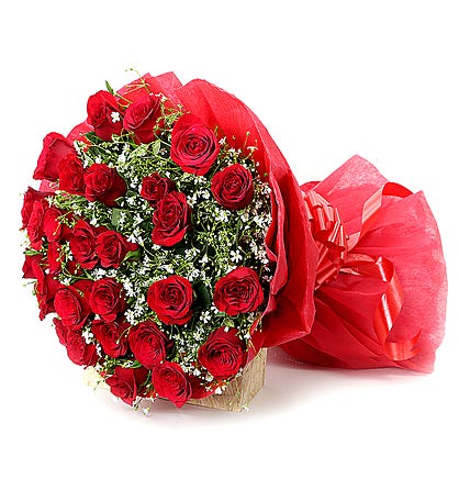 Buy Red Roses Flower Arrangement-large Rose Arrangement-30 Real Online in  India 