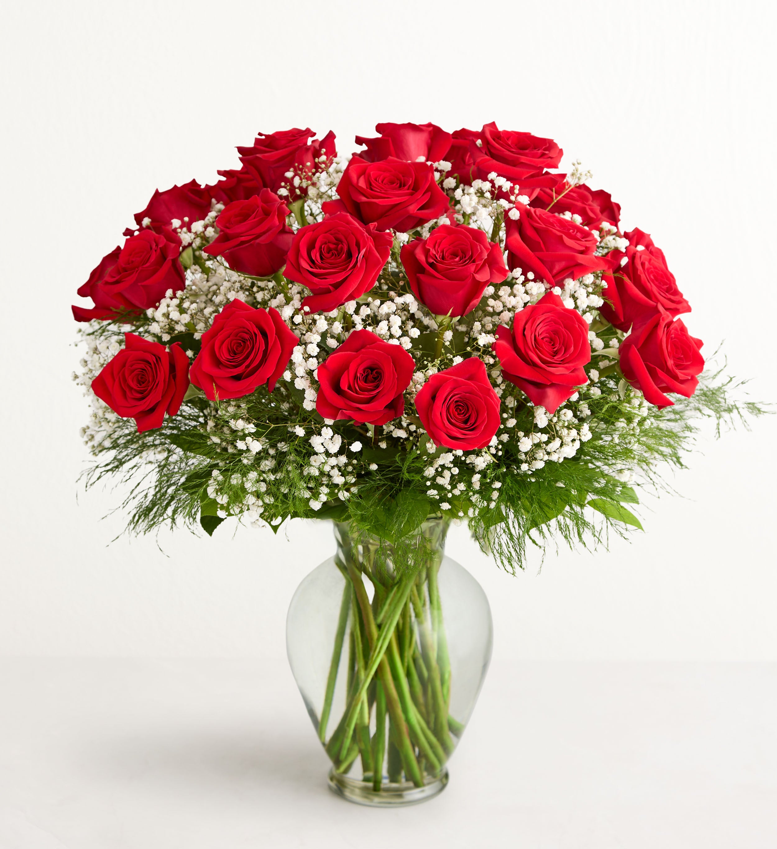 Rose Elegance™ Long Stem Red Roses Bouquet Only