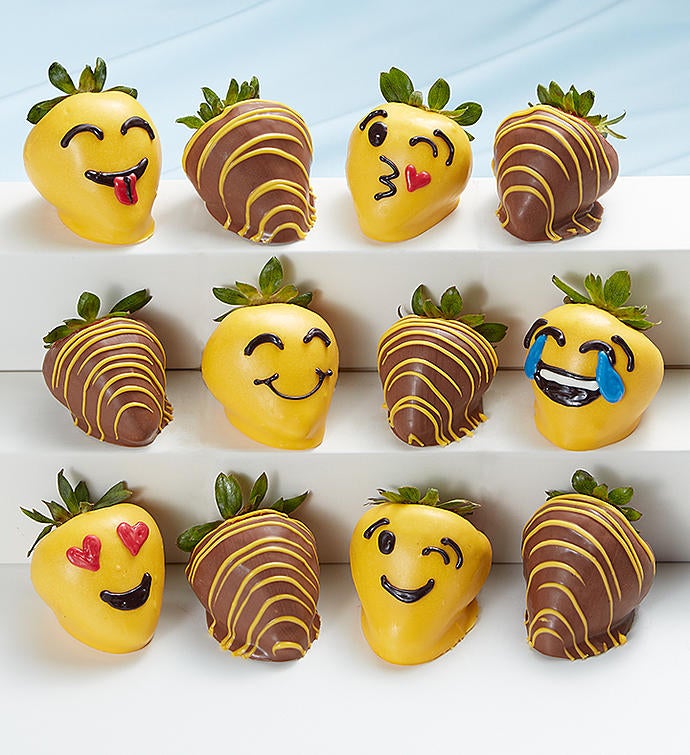 Emoticon Chocolate Covered Strawberries