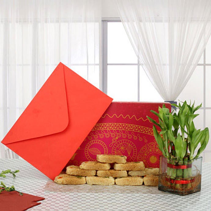 Milk Cake with Wishes-Diwali Gift