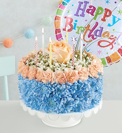 Birthday Wishes Flower Cake® Coastal 