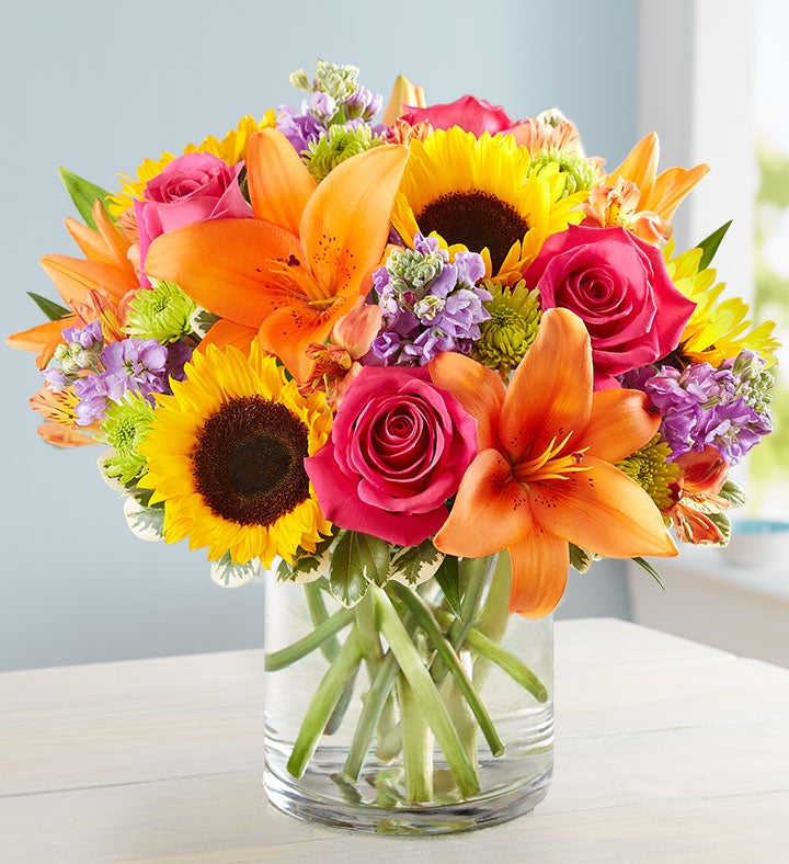 floral arrangement with candle