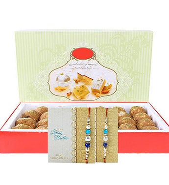 One kg Besan Ladoo with Rakhi