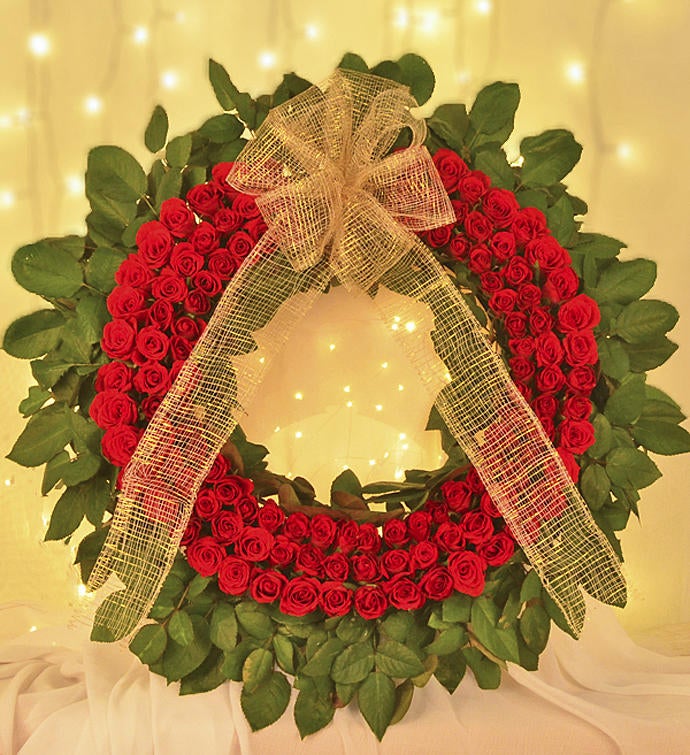 Red Holiday Wreath Premium