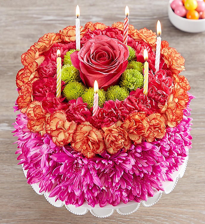 Birthday Wishes Flower Cake® Vibrant