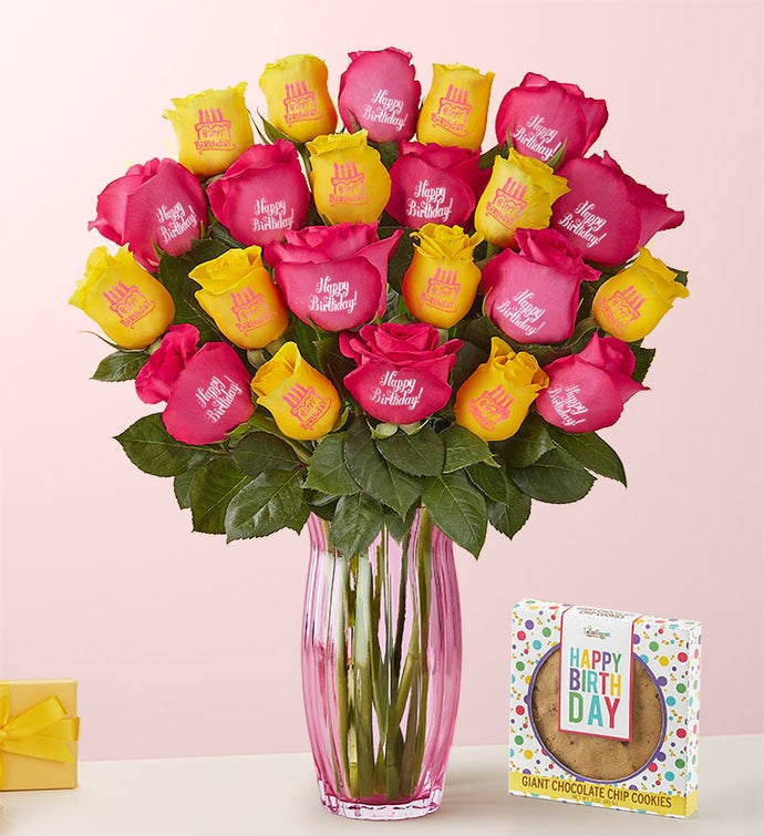 Send Half Dozen Red Roses Bouquet & Birthday Balloon To