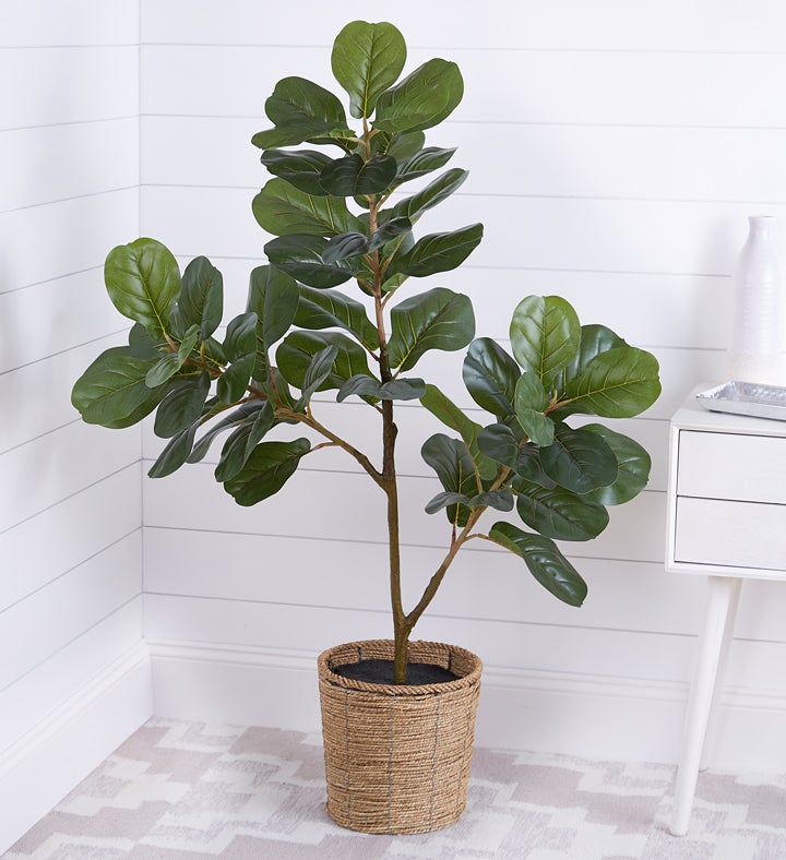 Faux Fiddle Leaf Fig Tree 47”