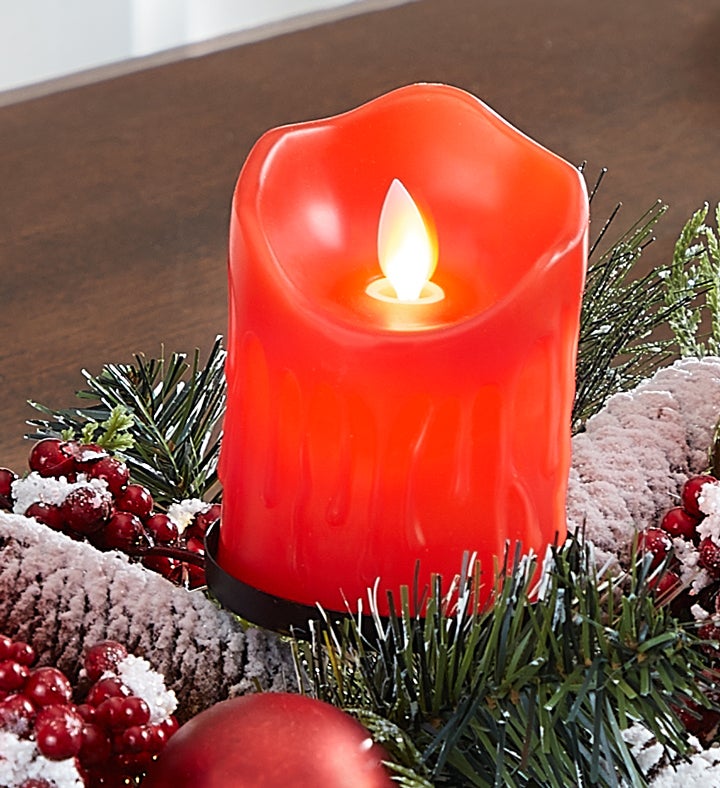 Christmas Lights Centerpiece with LED Candle