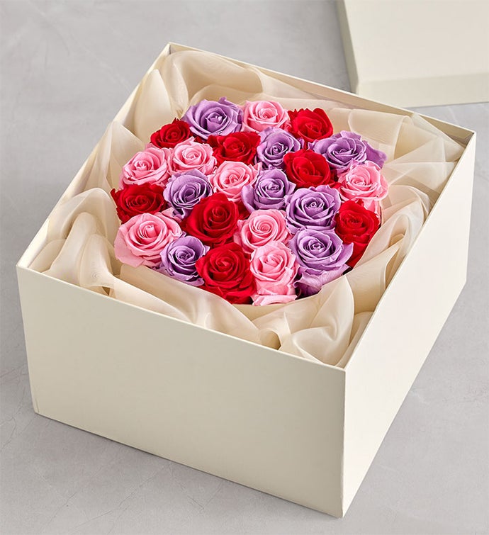 Magnificent Roses® Preserved Romantic Medley