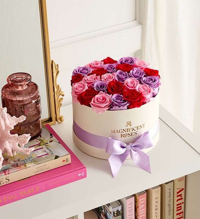 Magnificent Roses® Preserved Romantic Medley