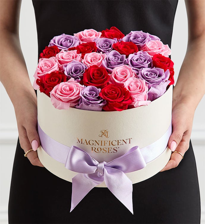 Magnificent Roses® Preserved Romantic Medley