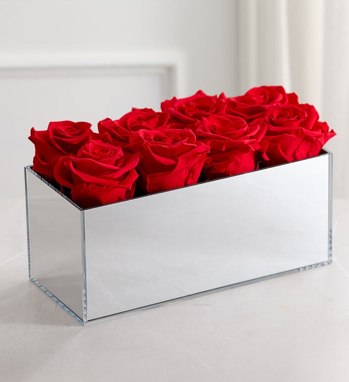 Magnificent Roses® Preserved Red Reflection Roses