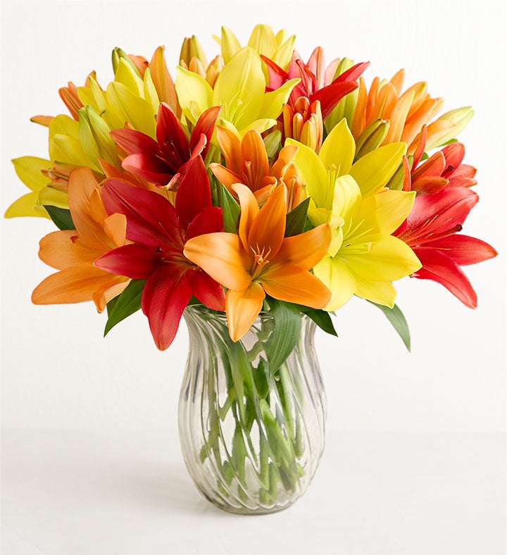 Autumn Lily Bouquet + Free Vase