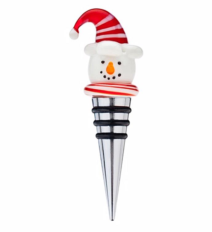 Holiday Snowman Bottle Stopper