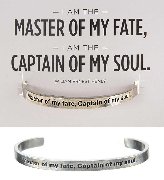 Master of My Fate Quotable Cuff Bracelet