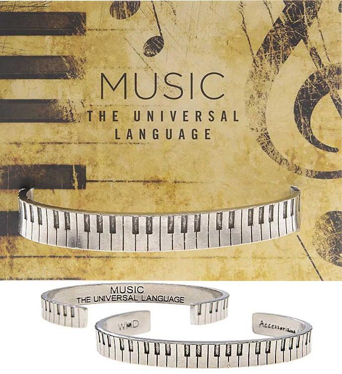 Piano Cuff Inspirational Jewelry Bracelet