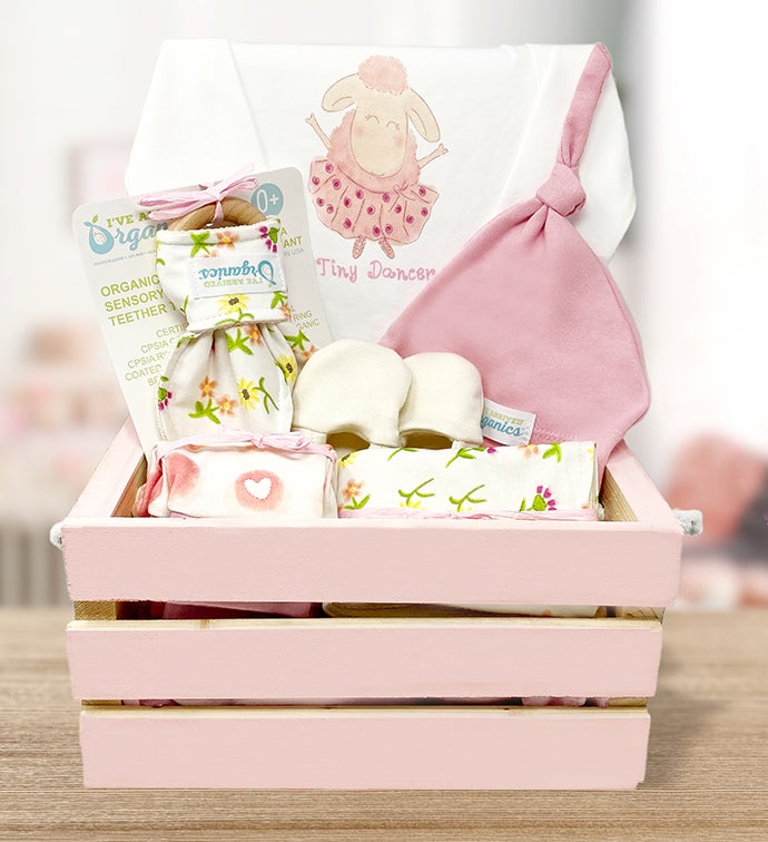 Baby Girl Gift Basket Ballerina Lamb