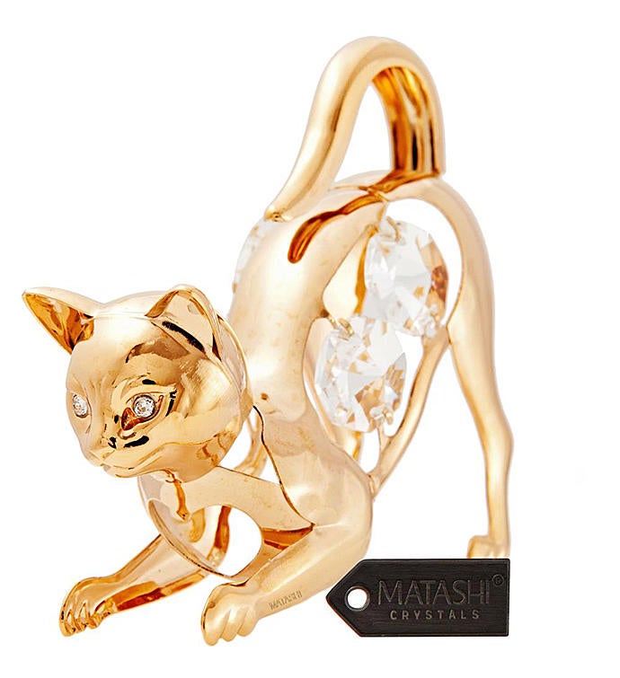 Gold Plated "Purrrrrfect" Cat on the Prowl