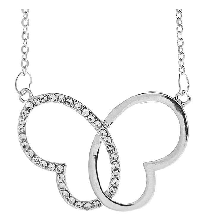 Intertwined Hearts Design Necklace