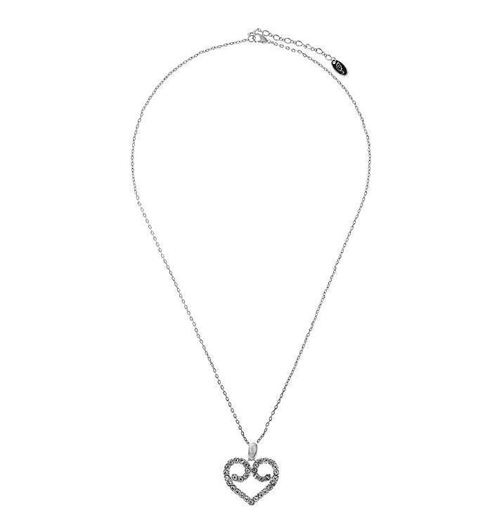 Heart and Crystal Design Necklace