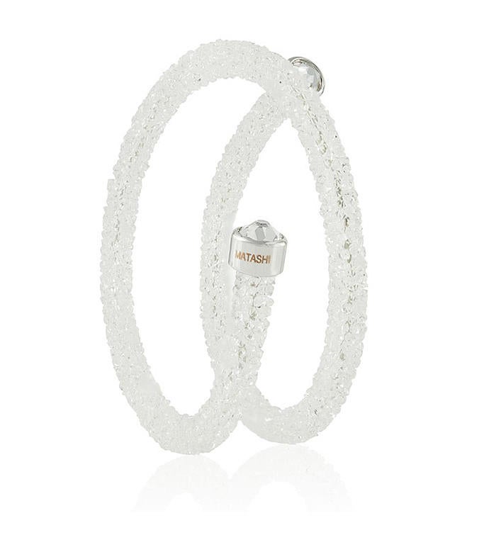 White Wrap Around Luxurious Crystal Bracelet
