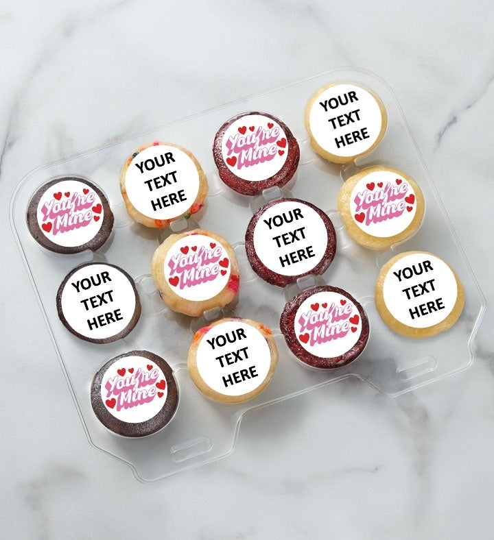 12 24 Personalized Mini Youre Mine Cupcakes