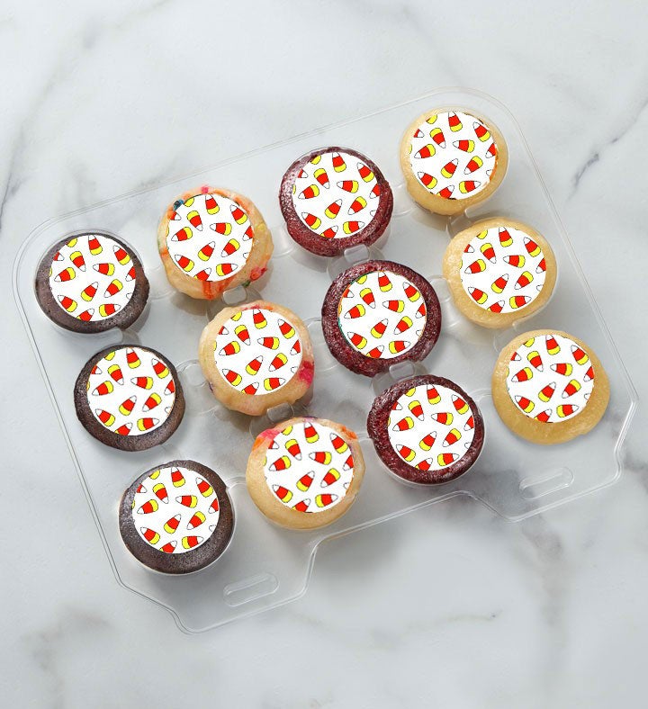12 24 Mini Candy Corn Cupcakes