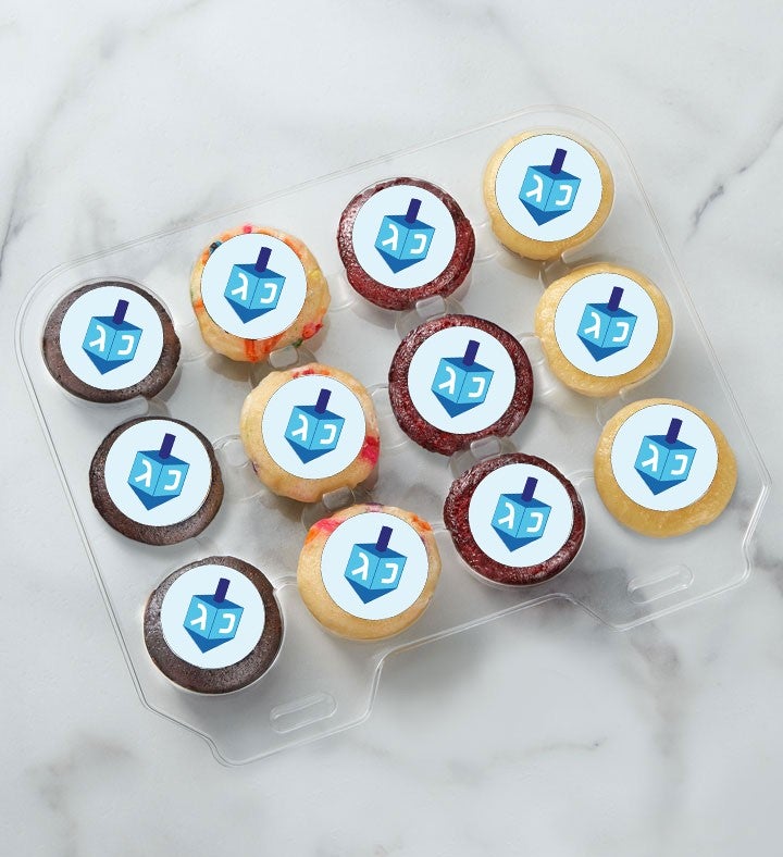12 24  Hanukkah Dreidel Cupcakes