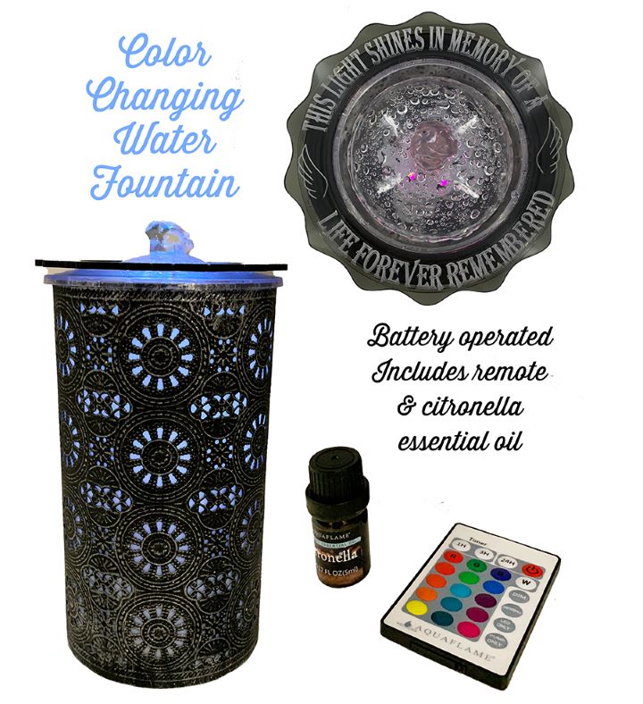 Light Up Color Changing Memorial Fountain Diffuser