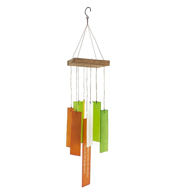 Memorial Craftsman Sea Glass Suncatcher Wind Chime