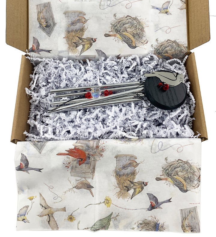 Memorial Cardinal Wind Chime With Crystal Prisms Gift