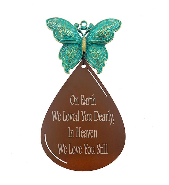 In Heaven We Love You Still" Butterfly Wind Chime