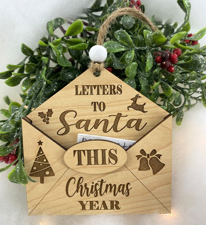 Kids Letters To Santa Holiday Envelope Ornament