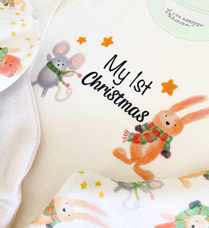 MY 1st CHRISTMAS PERSONALIZED BABY GIFT BASKET