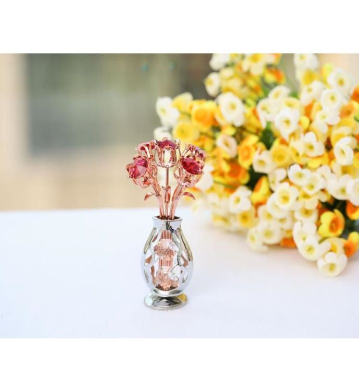 Crystal Bouquet with Vase