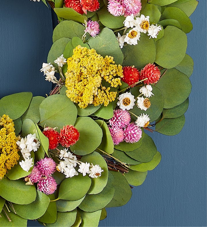 Floral Meadow Preserved Wreath-16"