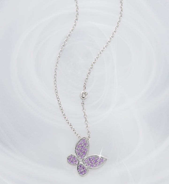 Purple hot sale butterfly jewelry