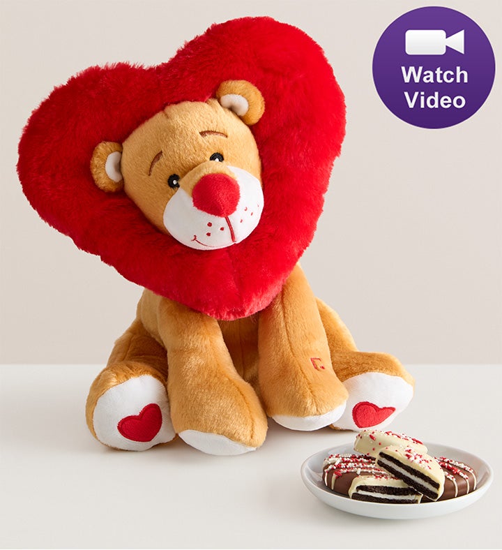 Lion Heart Animated Plush with Sweet Treats