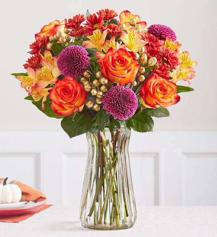 Autumn Sunset Bouquet + Free Vase