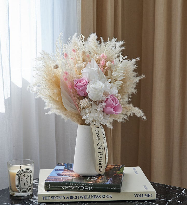 Dried Floral Mother's Day Bouquet with Vase
