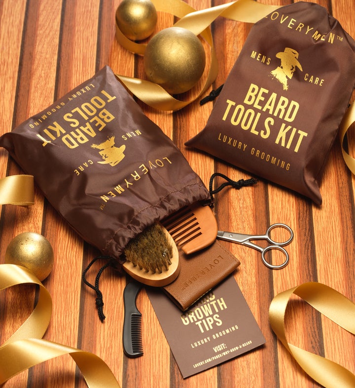Beard Tools Kit - 7pc Mens Grooming Gift Set